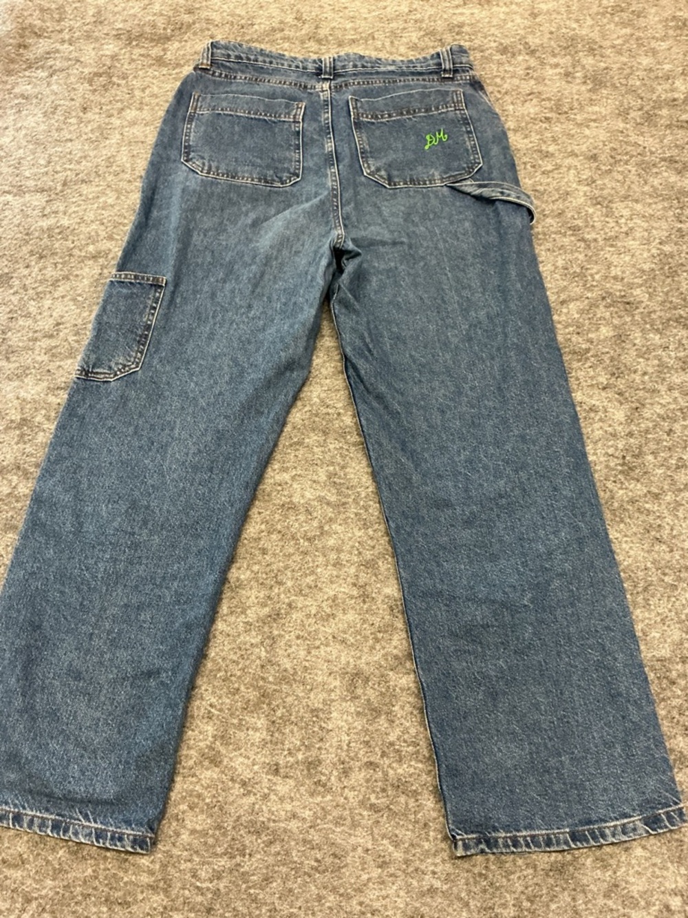 Damson Madder Medium Blue Denim Wide Leg Jeans Size 14 - Picture 6 of 6